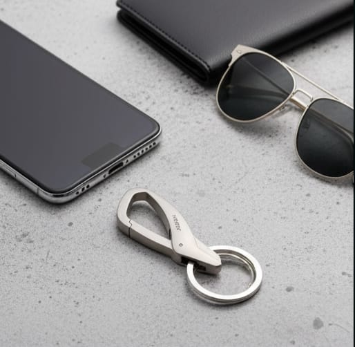 ALLOY  LOCK KEYCHAIN